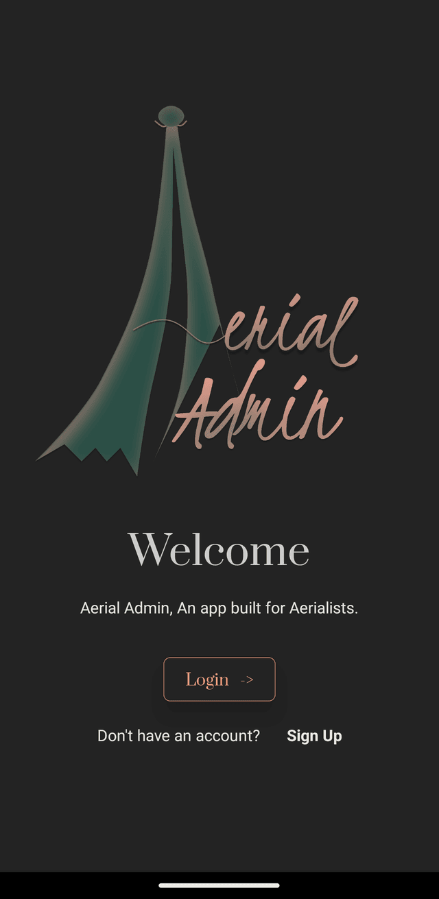 Welcome screen image of the app